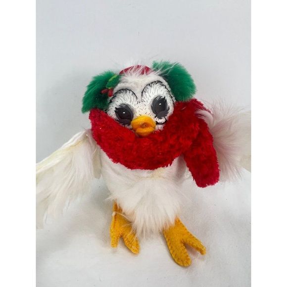 Annalee 4" Cozy Christmas Owl 2012 #750112 Scarf Ear Muffs - Picture 2 of 6